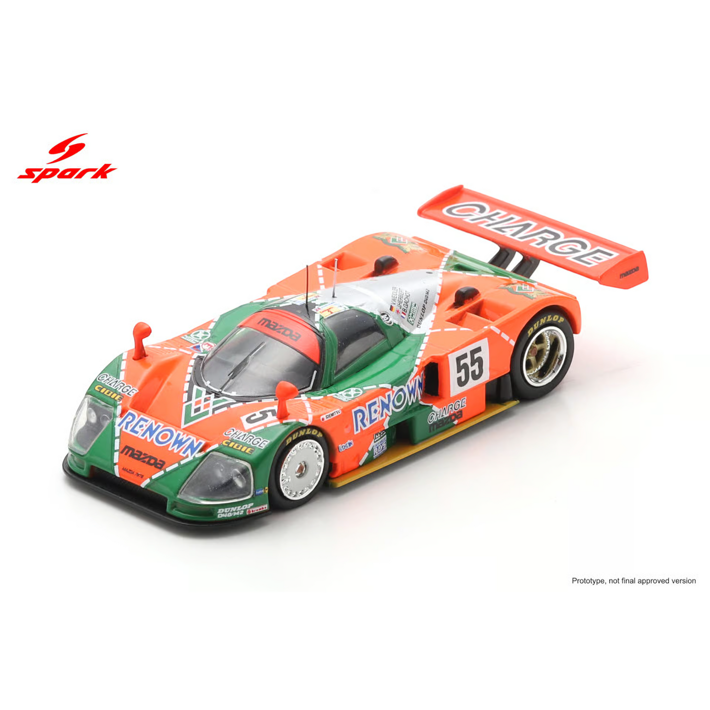 Spark 1:64 - Pre-Order - Mazda 787 B No.55 Winner 24H Le Mans 1991 V. Weidler - J. Herbert - B. Gachot - 64LM91