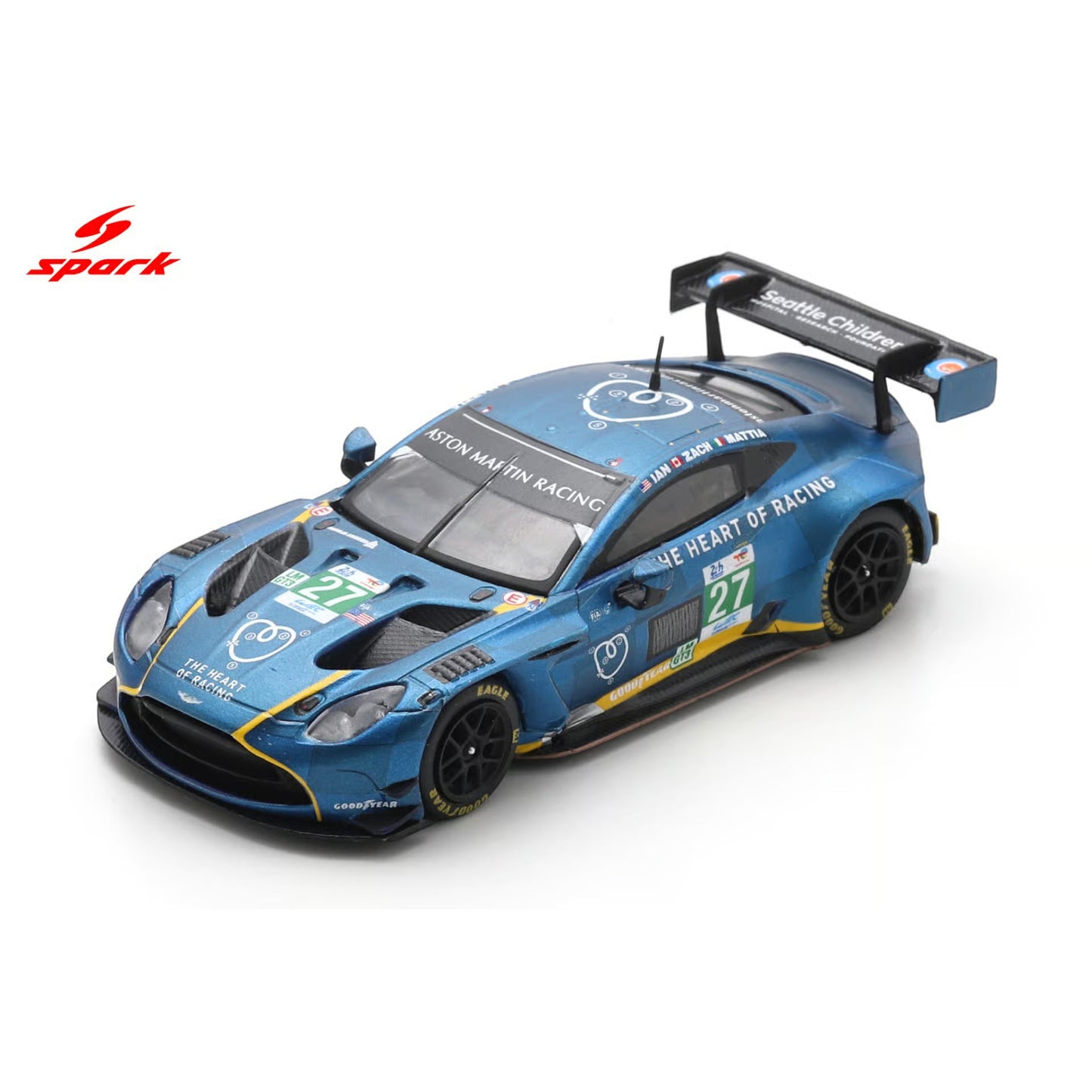 Spark 1:64 - Pre-Order - Aston Martin Vantage AMR LMGT3 No.27 HEART OF RACING TEAM Le Mans 24H 2025 I. James - M. Drudi - Z. Robichon - 64S072