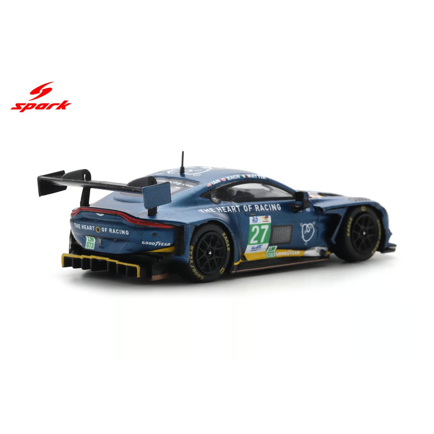 Spark 1:64 - Pre-Order - Aston Martin Vantage AMR LMGT3 No.27 HEART OF RACING TEAM Le Mans 24H 2025 I. James - M. Drudi - Z. Robichon - 64S072