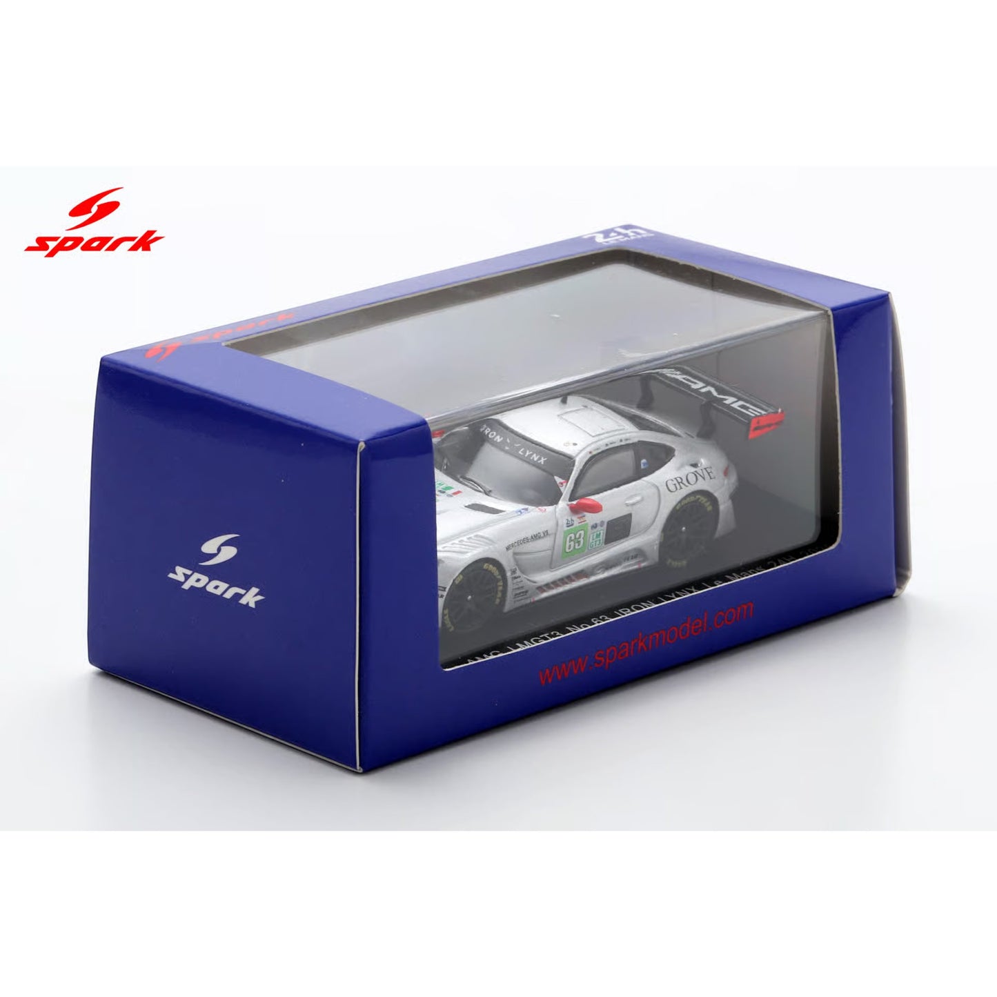 Spark 1:64 - Pre-Order - Mercedes-AMG LMGT3 No.63 IRON LYNX Le Mans 24H 2025 S. Grove - B. Grove - L. Stolz - 64S075