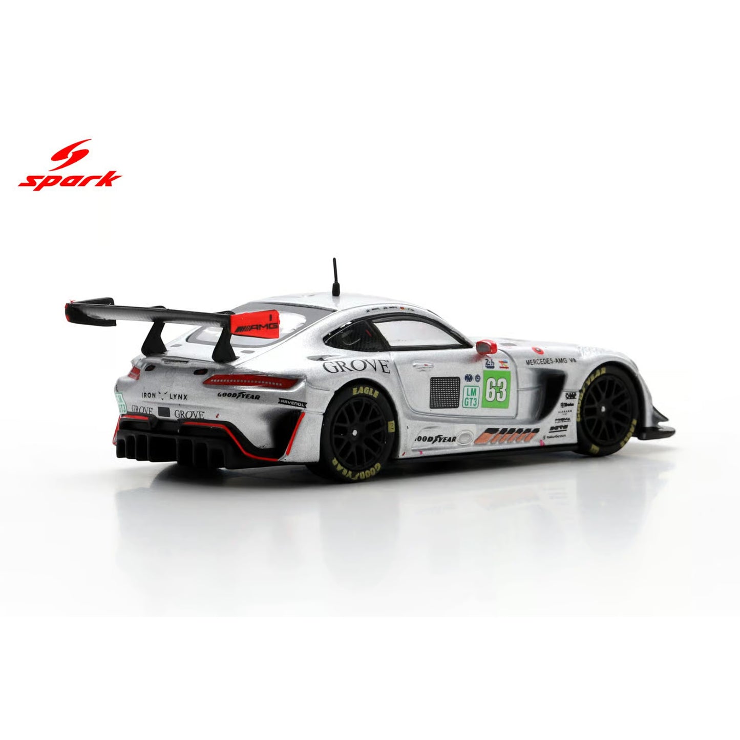 Spark 1:64 - Pre-Order - Mercedes-AMG LMGT3 No.63 IRON LYNX Le Mans 24H 2025 S. Grove - B. Grove - L. Stolz - 64S075