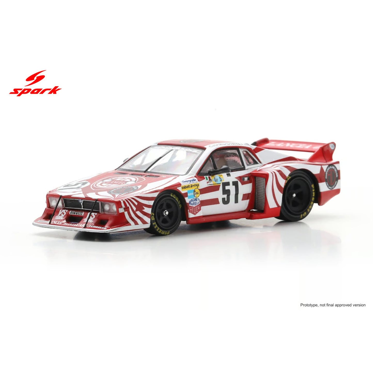 Spark 1:64 - Pre-Order - Lancia Beta Montecarlo Turbo No.51 Le Mans 24H 1980 B. Darniche - H. Heyer - T. Fabi - 64S157