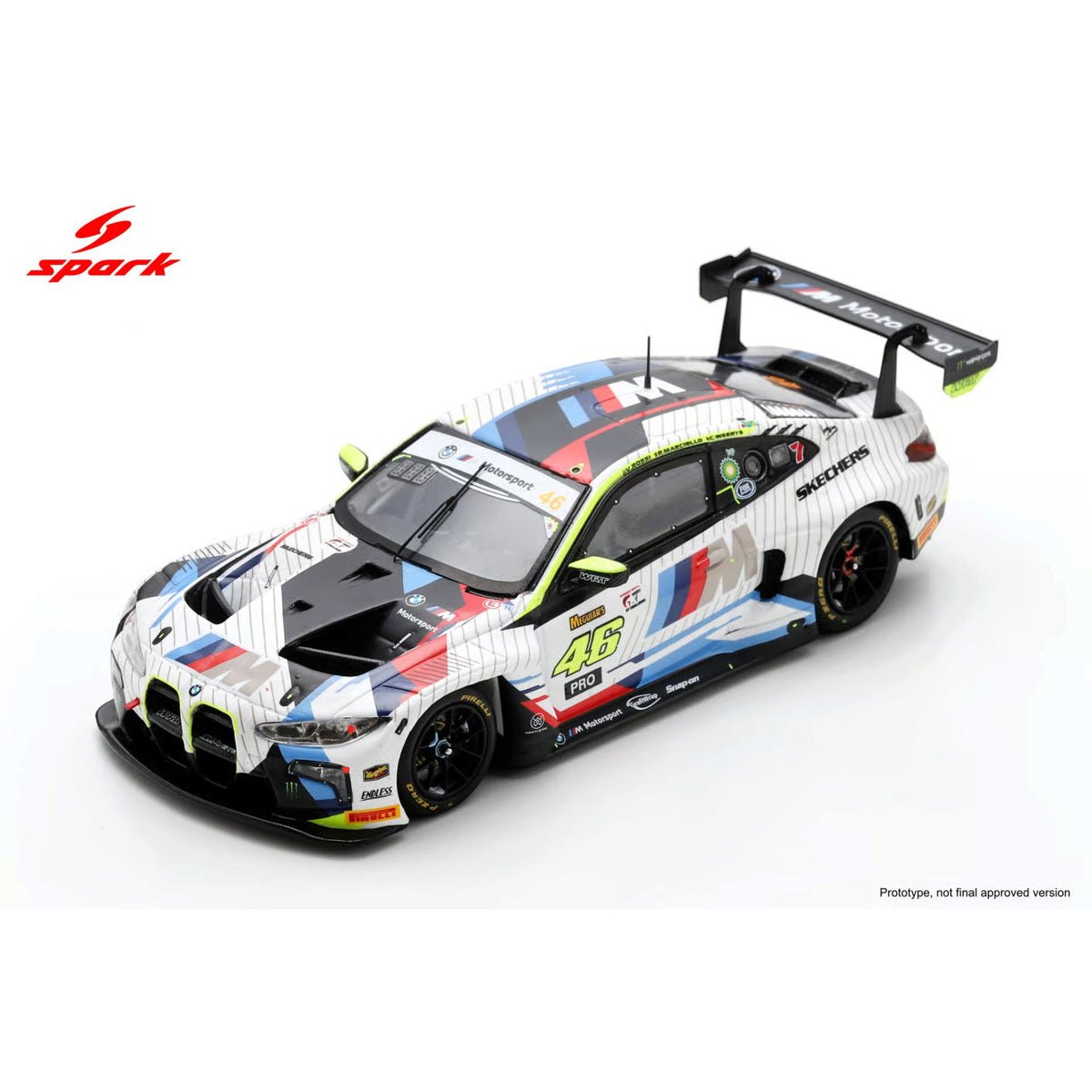 Spark 1:64 - Pre-Order - 64S266: Team WRT - BMW M4 GT3 No.46 2nd Bathurst 12H 2025 V. Rossi - C. Weerts - R. Marciello