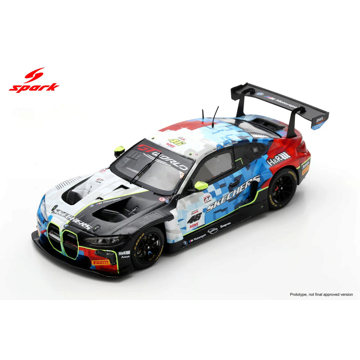 Spark 1:64 - Pre-Order - 64S267: Team WRT - BMW M4 GT3 EVO No.46 24H Spa 2025 R. Rast - K. Magnussen - V. Rossi
