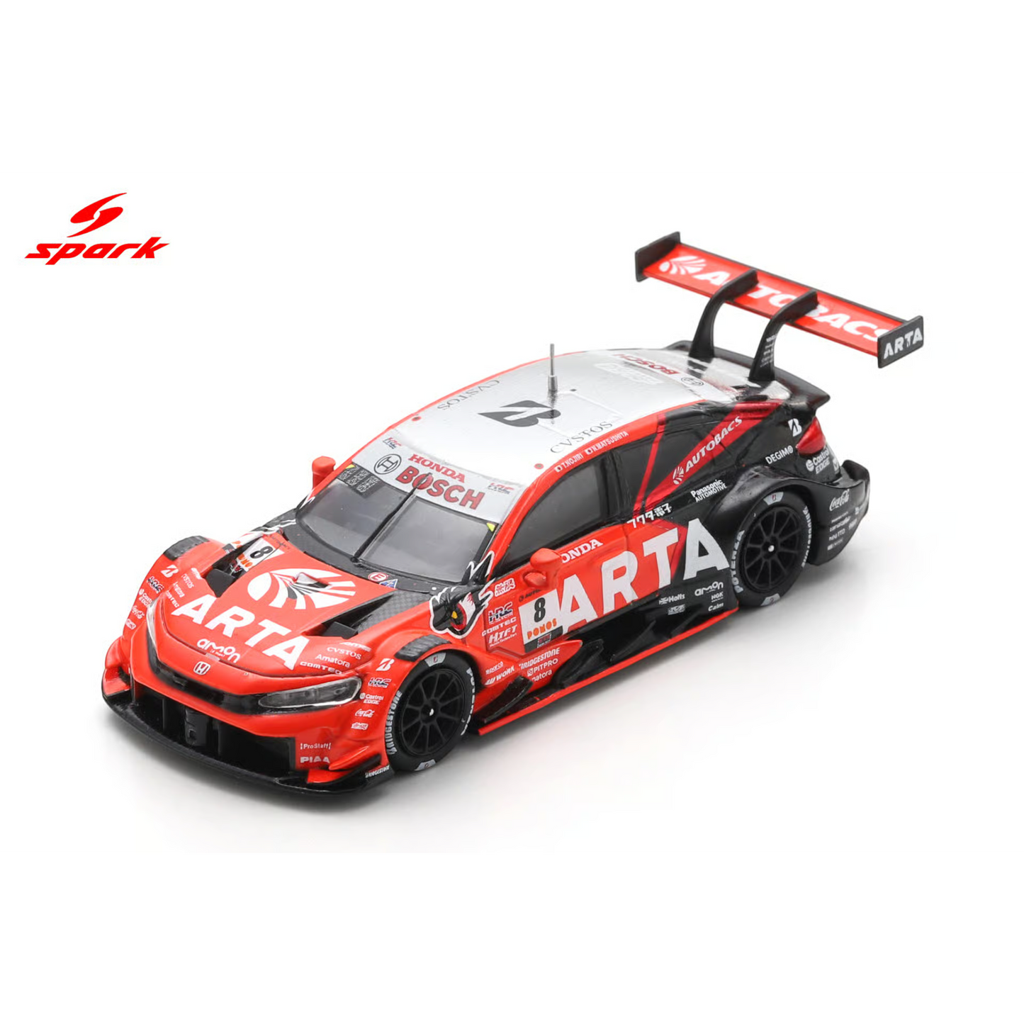 Spark 1:64 - Pre-Order - Honda Civic R-GT No.8 ARTA GT500 SUPER GT 2025 T. Nojiri - N. Matsushita - 64SGT25008