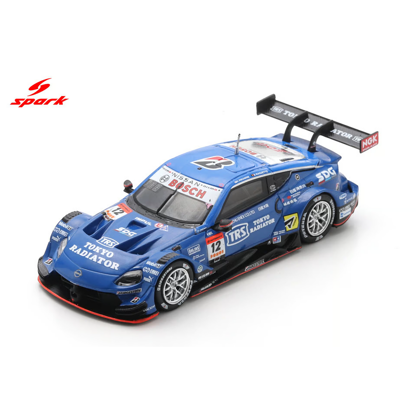 Spark 1:64 - Pre-Order - TEAM IMPUL No.12 GT500 SUPER GT 2025 K. Hiramine - B. Baguette - 64SGT25012