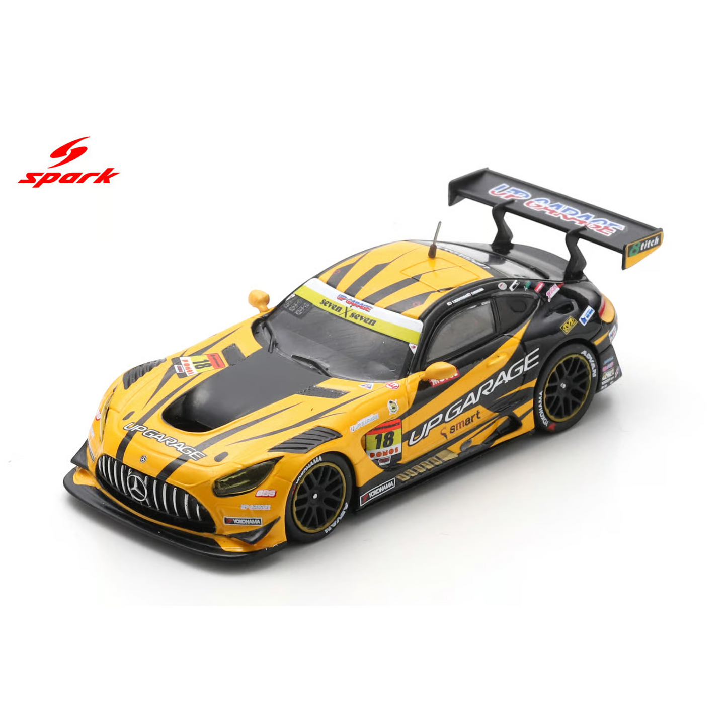 Spark 1:64 - Pre-Order - UPGARAGE AMG GT3 TEAM UPGARAGE No.18 GT300 SUPER GT 2025 T. Kobayashi - Y. Nomura - 64SGT25018