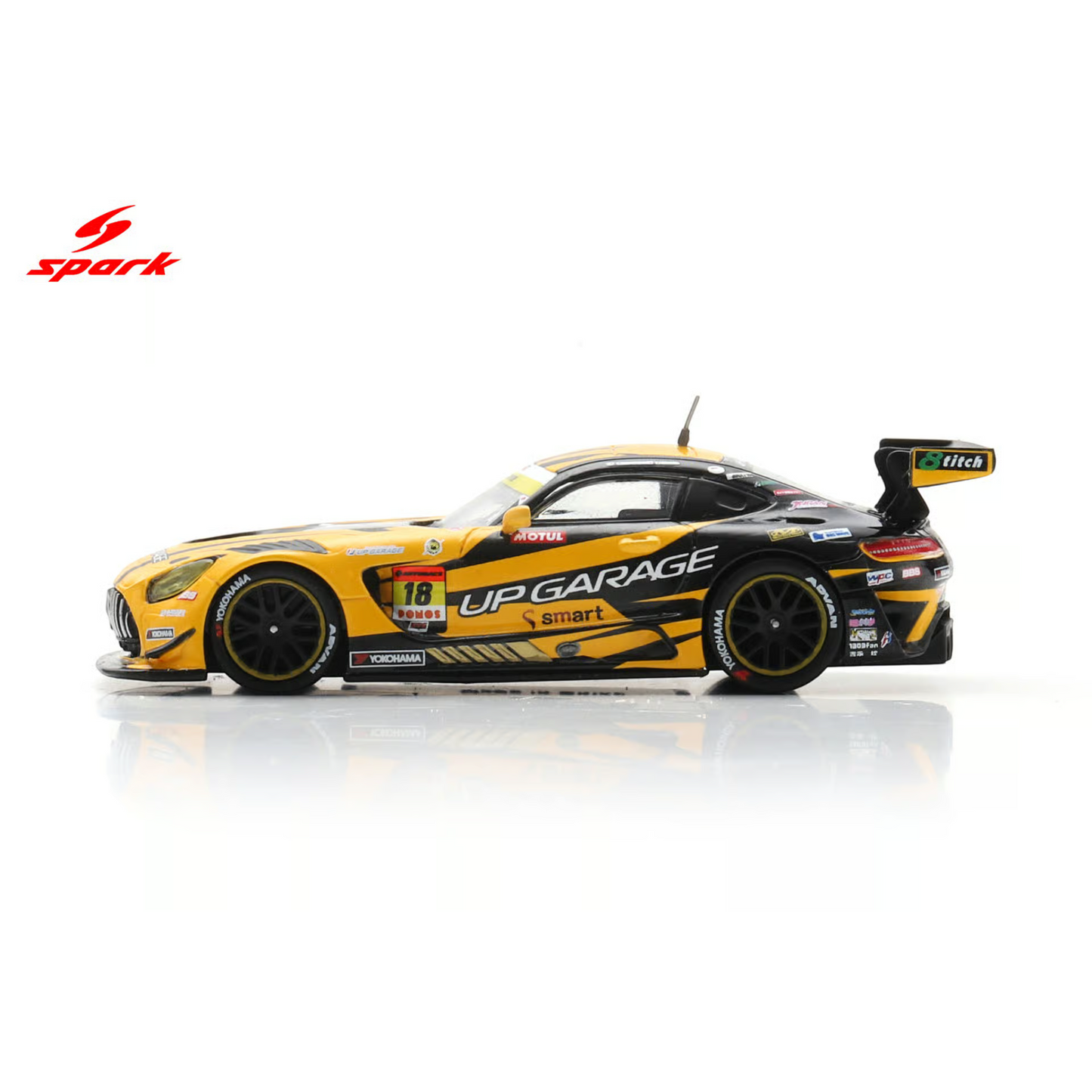 Spark 1:64 - Pre-Order - UPGARAGE AMG GT3 TEAM UPGARAGE No.18 GT300 SUPER GT 2025 T. Kobayashi - Y. Nomura - 64SGT25018