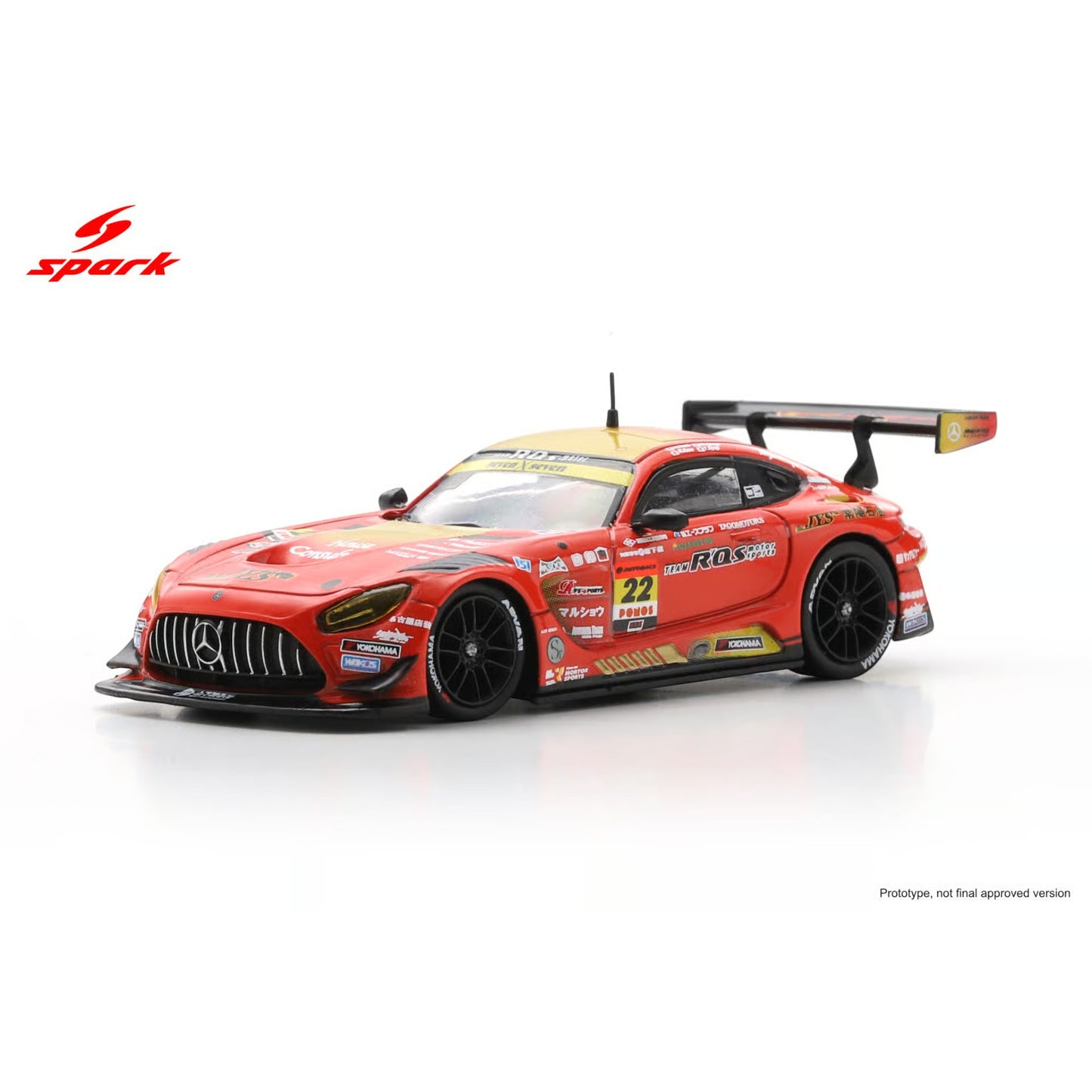Spark 1:64 - Pre-Order - R'Qs AMG GT3 R'Qs MOTOR SPORTS No.22 GT300 SUPER GT 2025 M. Kano - Y.Shoji - 64SGT25022