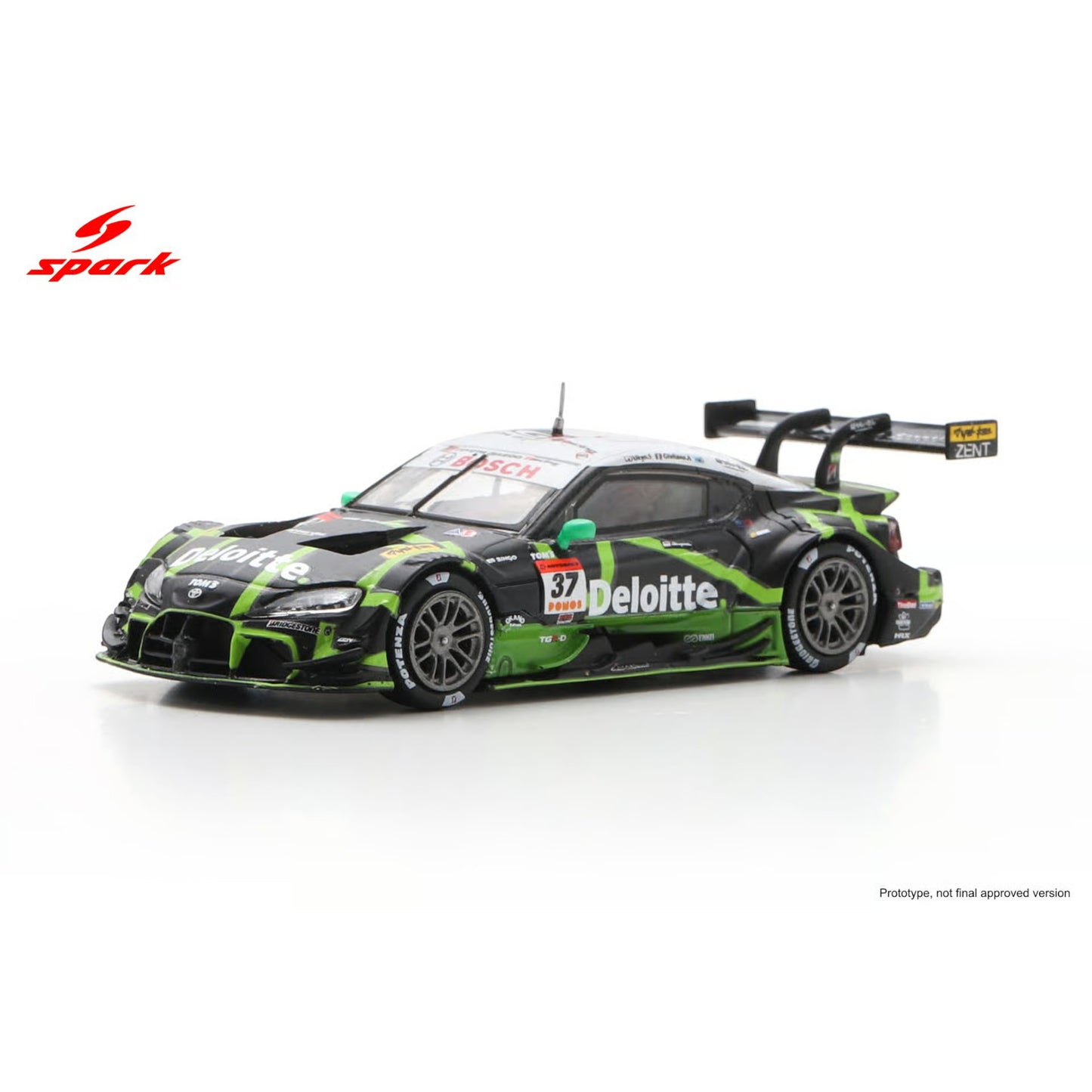 Spark 1:64 - Pre-Order - Deloitte TOM'S GR Supra TGR TEAM Deloitte TOM'S No.37 GT500 SUPER GT 2025 U. Sasahara - G. Alesi - 64SGT25037