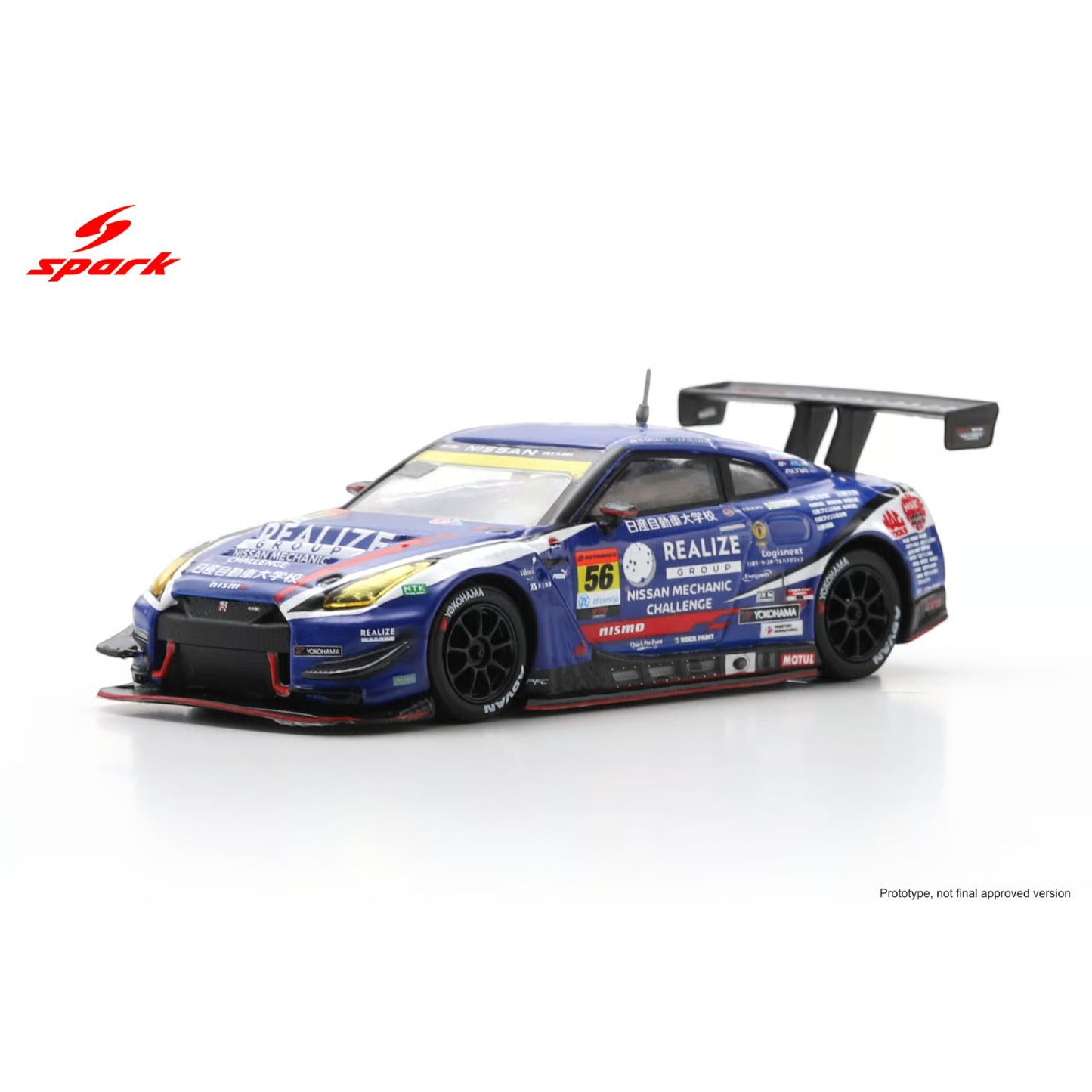 Spark 1:64 - Pre-Order - REALIZE NISSAN MECHANIC CHALLENGE GT-R KONDO RACING No.56 GT300 SUPER GT 2025 J-Paulo Oliveira - K. Hirate - 64SGT25056