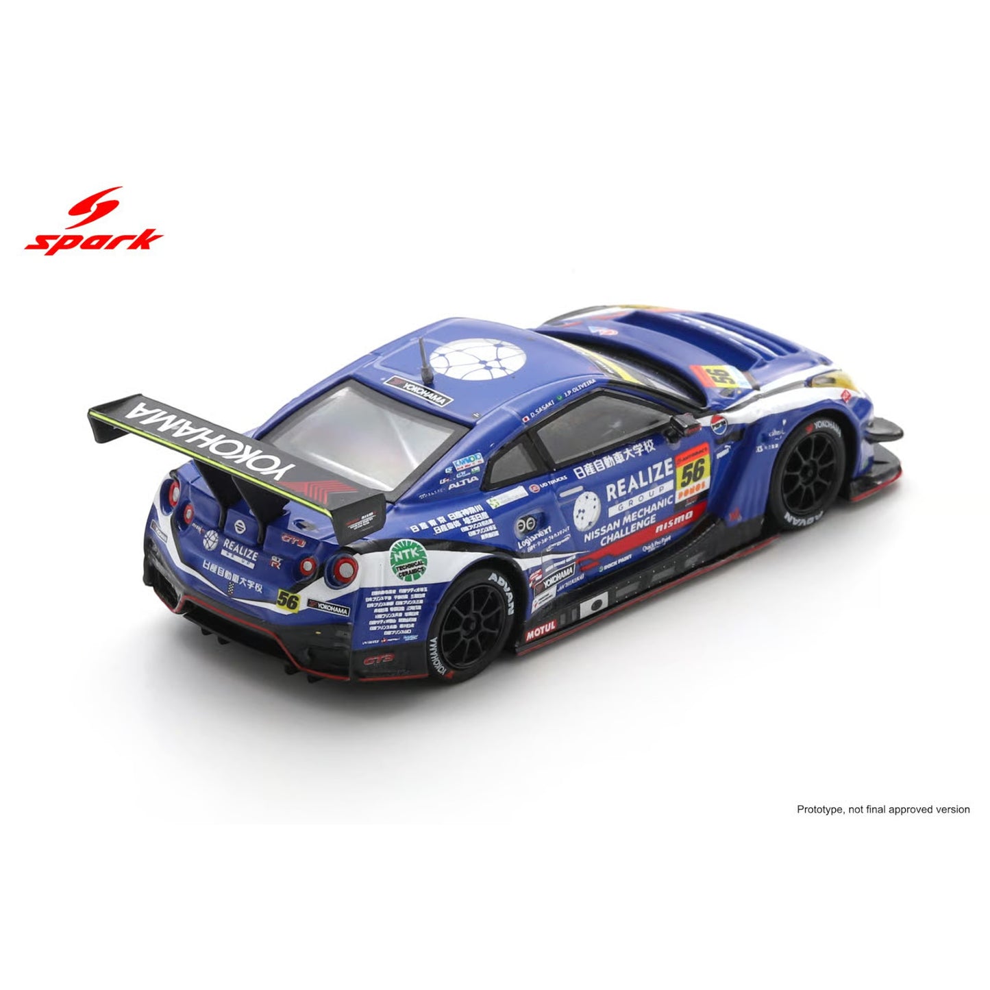 Spark 1:64 - Pre-Order - REALIZE NISSAN MECHANIC CHALLENGE GT-R KONDO RACING No.56 GT300 SUPER GT 2025 J-Paulo Oliveira - K. Hirate - 64SGT25056
