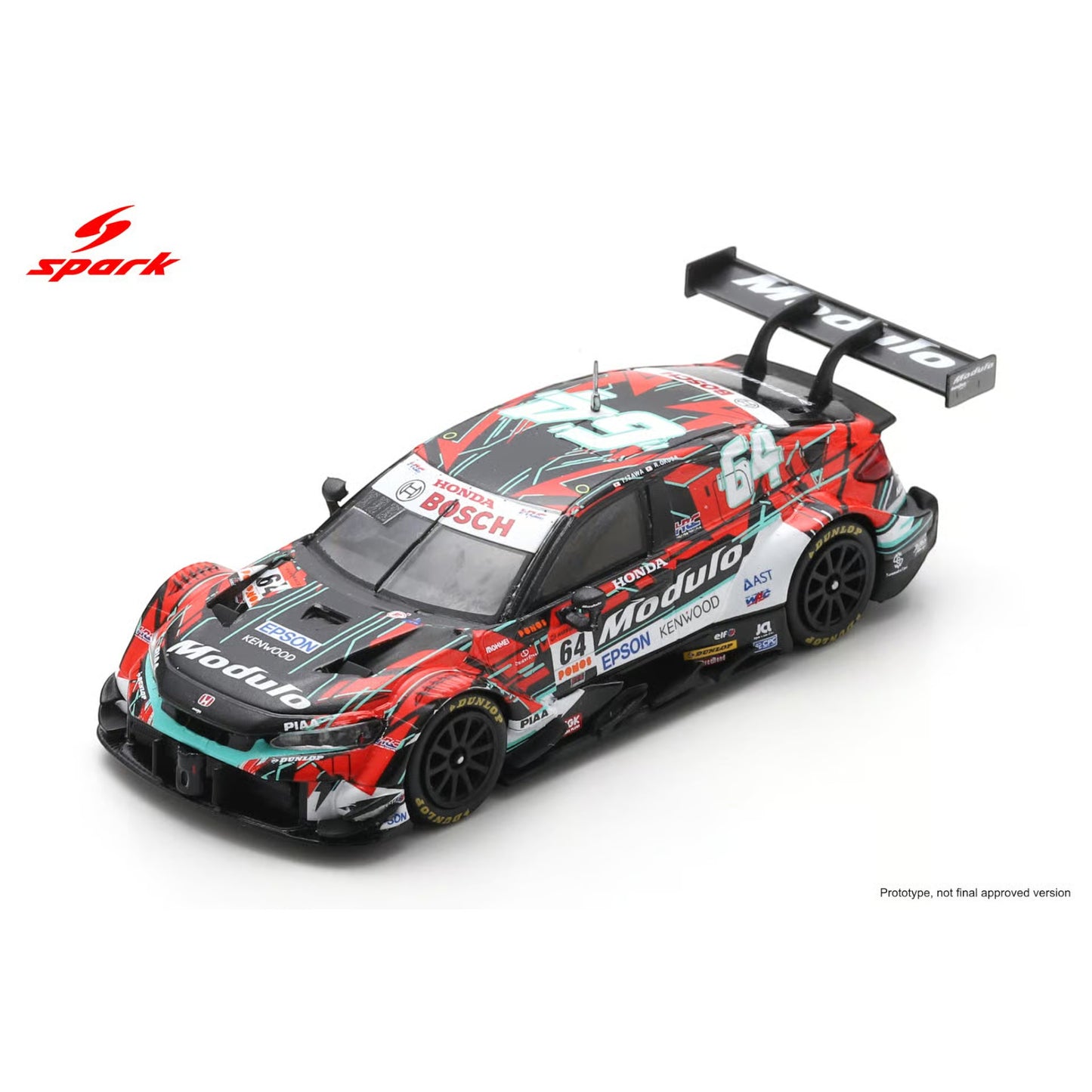 Spark 1:64 - Pre-Order - Modulo CIVIC TYPE R-GT Modulo Nakajima Racing No.64 GT500 SUPER GT 2025 T. Izawa - R. Okusa - 64SGT25064