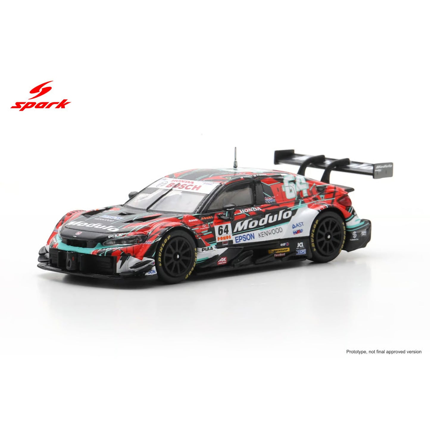 Spark 1:64 - Pre-Order - Modulo CIVIC TYPE R-GT Modulo Nakajima Racing No.64 GT500 SUPER GT 2025 T. Izawa - R. Okusa - 64SGT25064