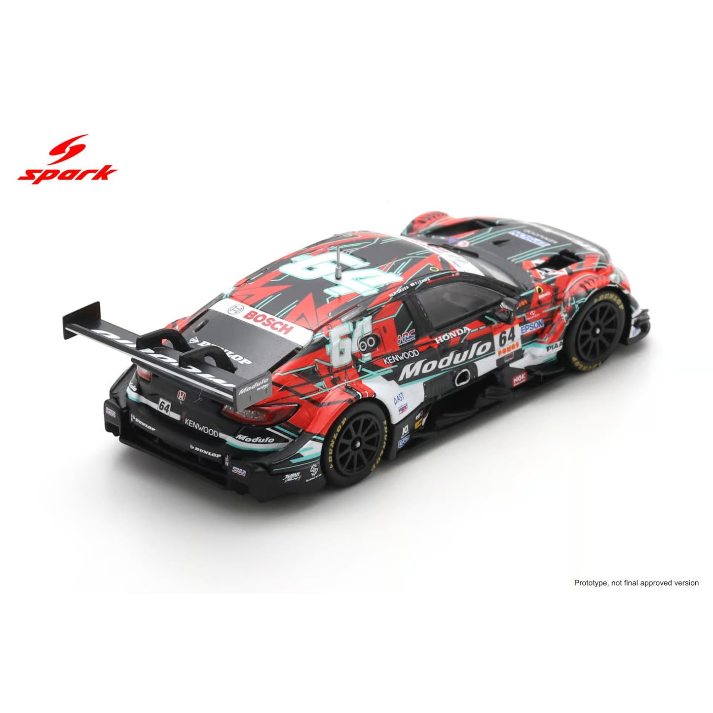 Spark 1:64 - Pre-Order - Modulo CIVIC TYPE R-GT Modulo Nakajima Racing No.64 GT500 SUPER GT 2025 T. Izawa - R. Okusa - 64SGT25064