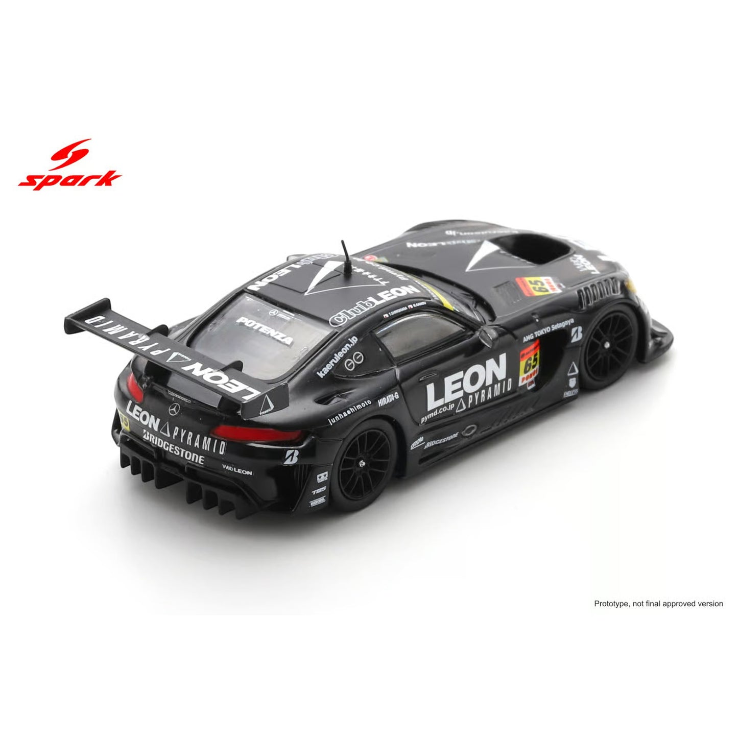 Spark 1:64 - Pre-Order - LEON PYRAMID AMG K2 R&D LEON RACING No.65 GT300 SUPER GT 2025 N. Gamou - T. Suganami - 64SGT25065