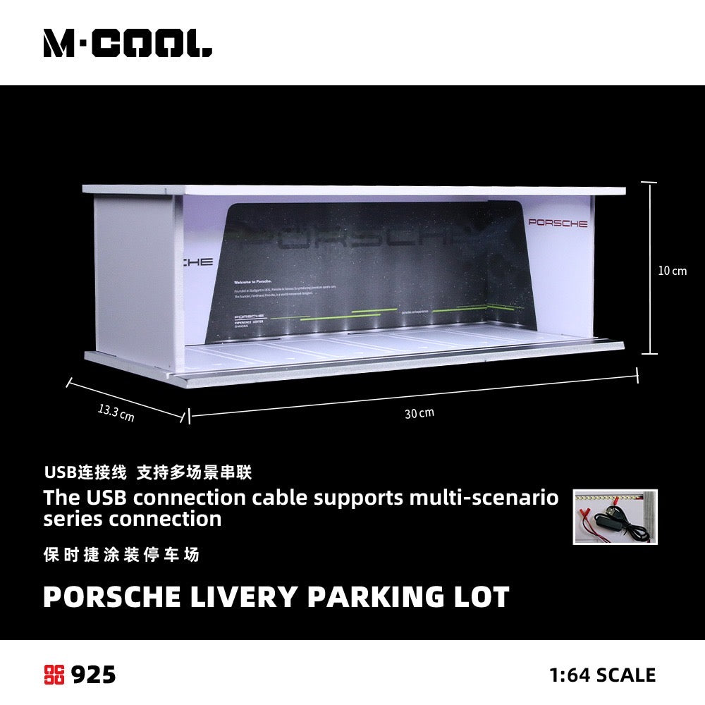 Pre-Order bis 02.12.2025 - MCool - Porsche Showroom Diorama mit Beleuchtung - MC914925