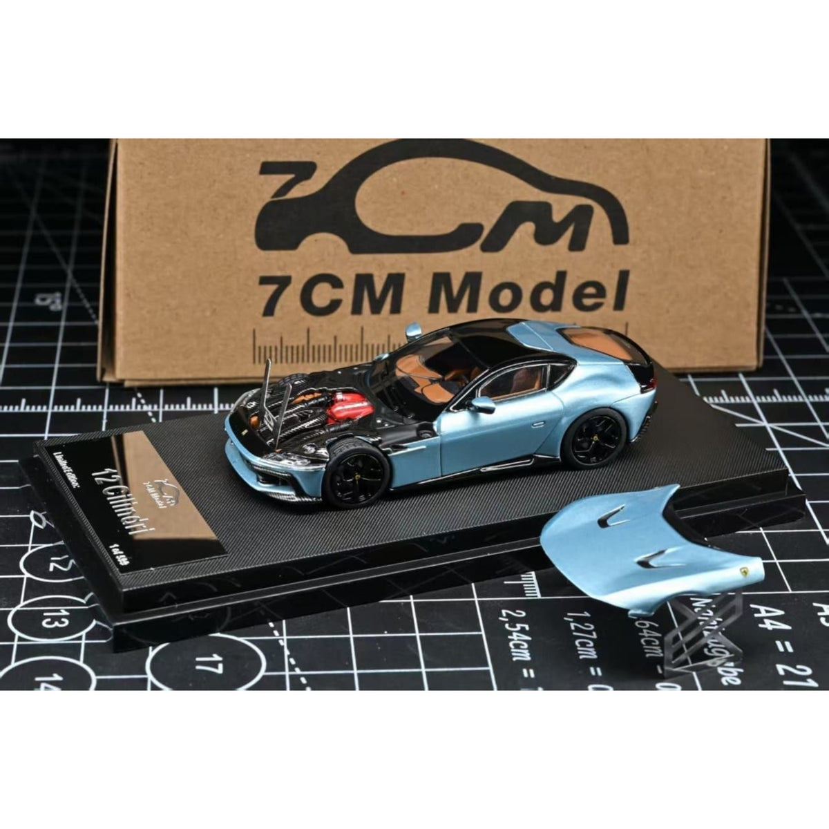 7cm Models - 12 Cilindri Coupe,Azzurro California Blue - 7CM64-CIL-ACB