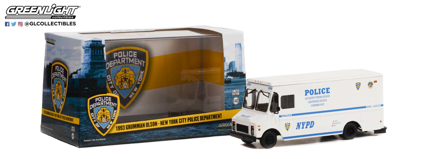 Greenlight - 1993 Gruman Olson - New York City Police Department - 86193 - 1:43