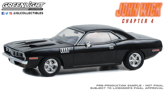 Greenlight - 1971 Plymouth Cuda - John Wick Chapter 4 - 86641- 1:43 - Hollywood