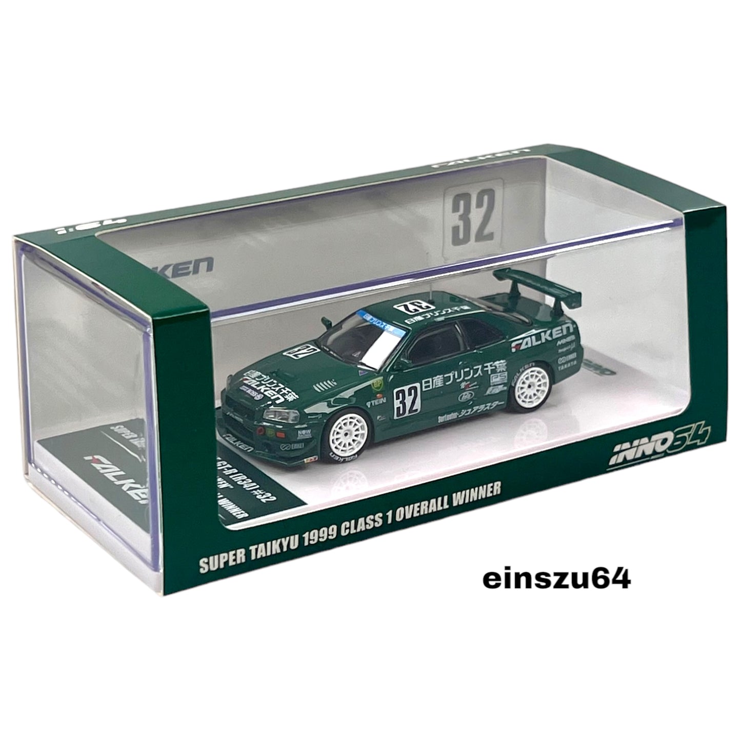 INNO64 - Nissan Skyline GT-R (R34) #32 *Prince Chiba Falken* - 1:64 - IN64-R34-PCFAL