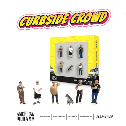 American Diorama  - Pre-Order - Curbside Crowd Figure Set - AD-2429