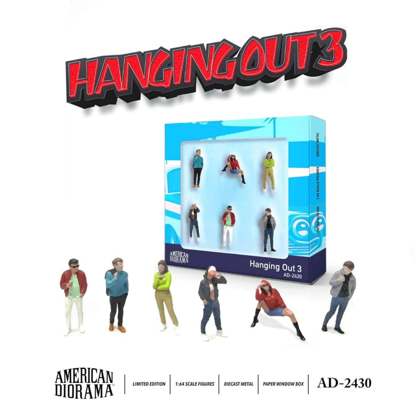 American Diorama  - Pre-Order - Hanging Out 3 Figure Set - AD-2430