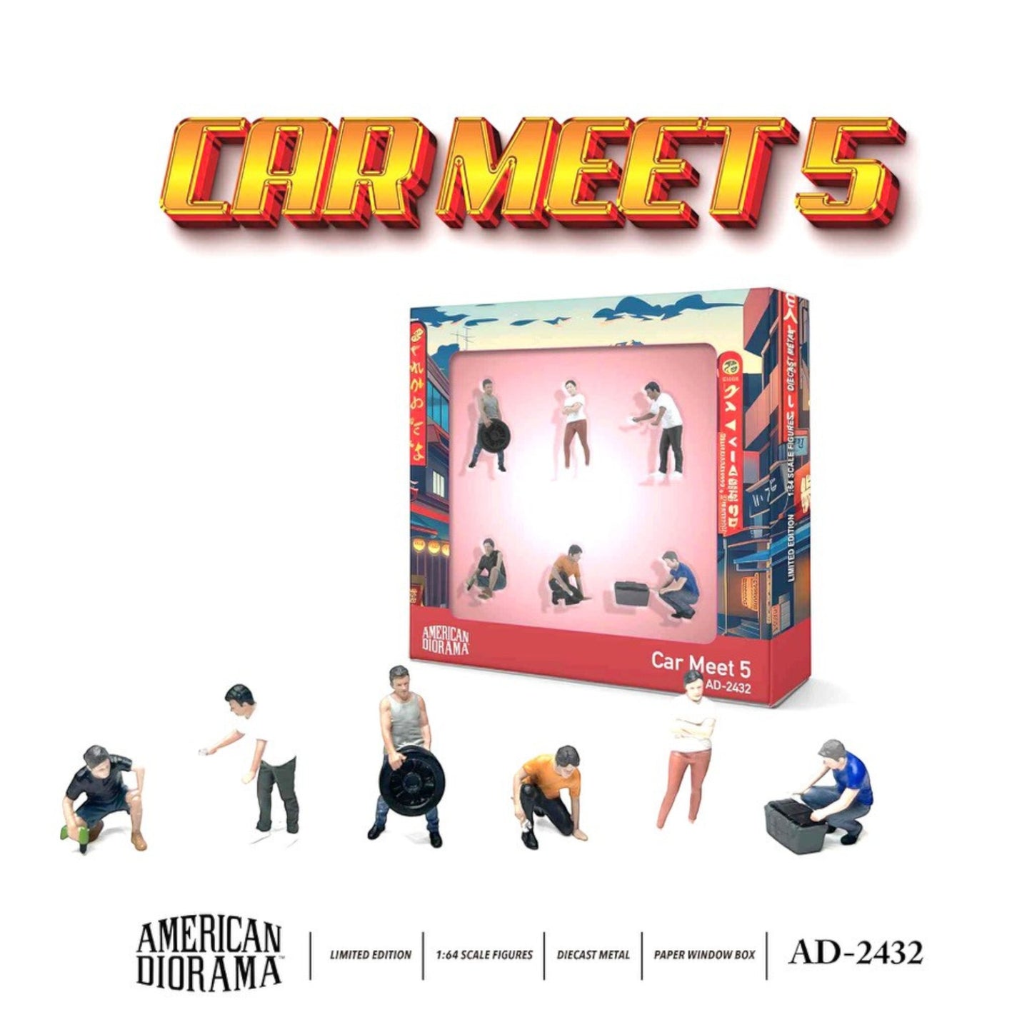 American Diorama  - Pre-Order - Car Meet 5, Figuren Set - AD-2432