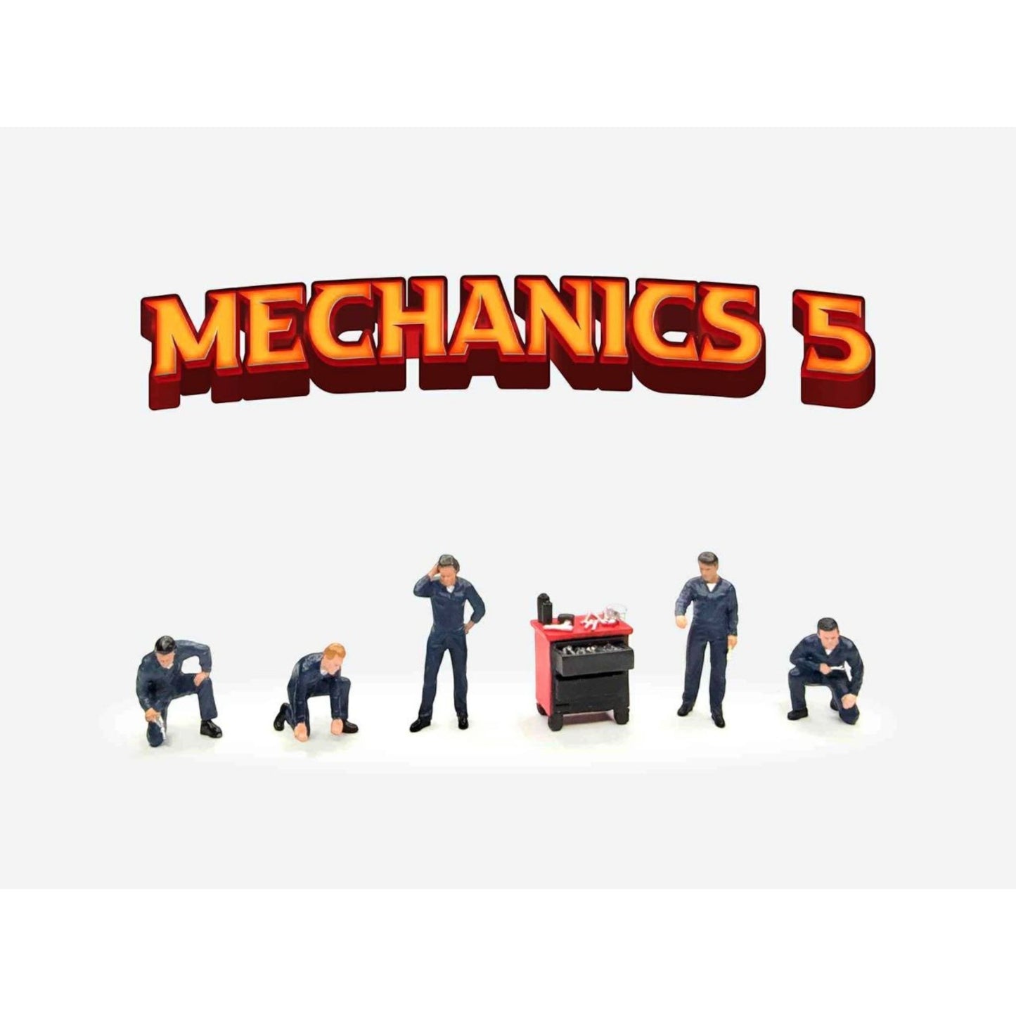 American Diorama  - Pre-Order - Mechanics 5, Figuren Set - AD-2435