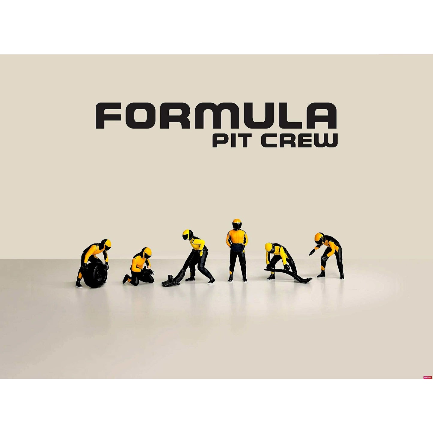 American Diorama  - Pre-Order - Formula Pit Crew Figures – Team Orange - AD-2441