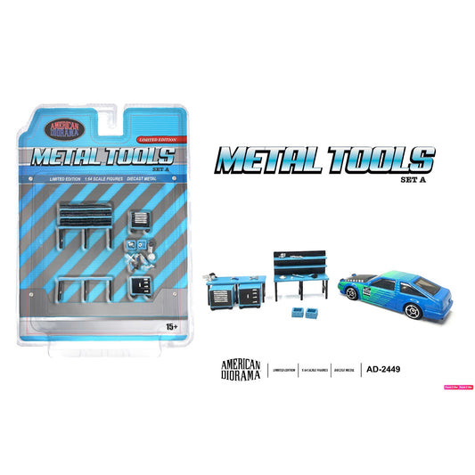 American Diorama - Pre-Order - Metal Tools (Blue) - AD-2449