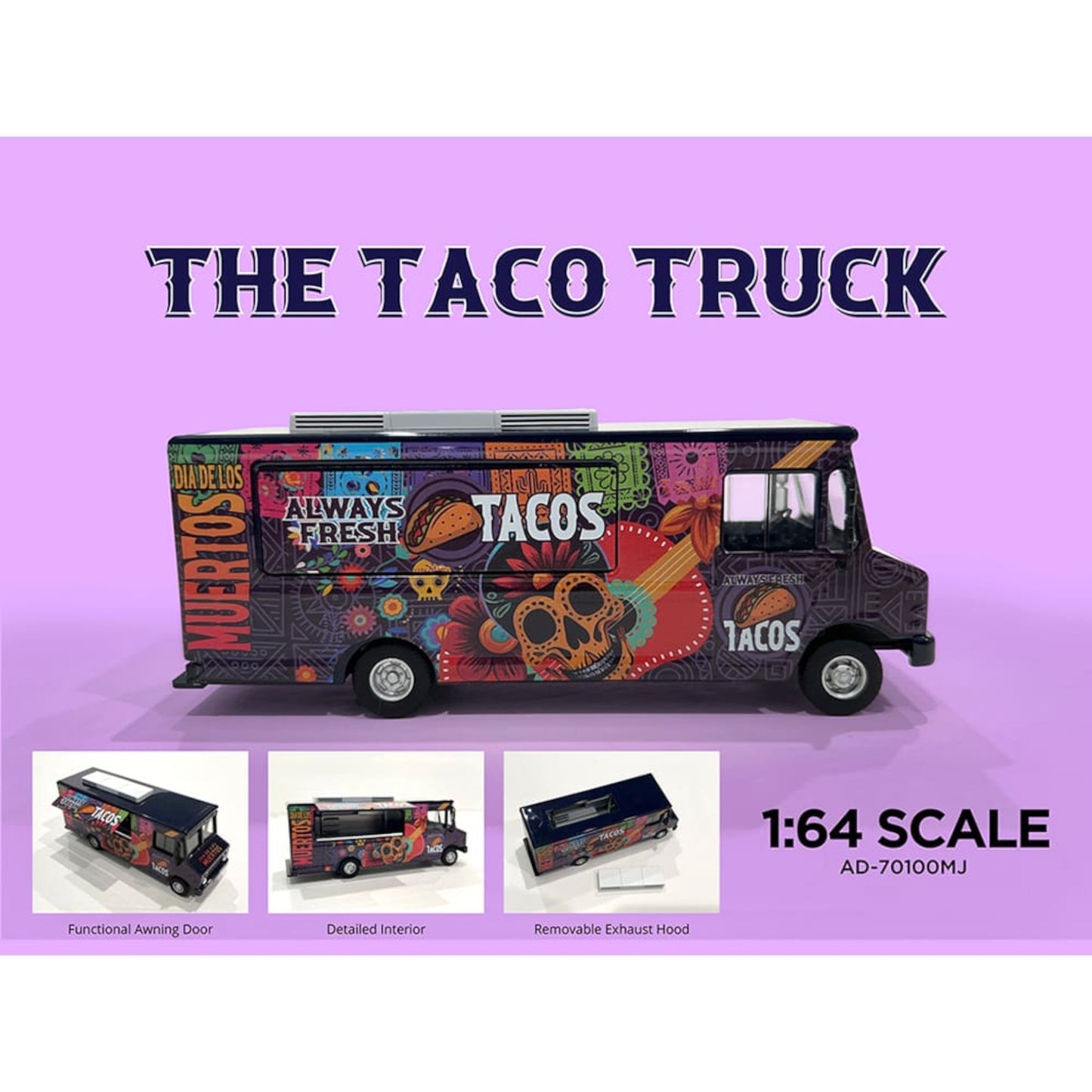 American Diorama - Pre-Order - Taco Food Truck - AD-70100MJ - Mijo Exclusice - 1:64