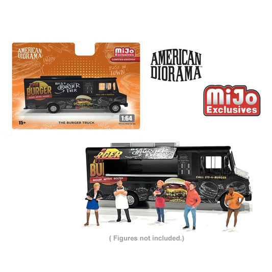 American Diorama - Burger Food Truck - AD-70101MJ - Mijo Exclusice - 1:64