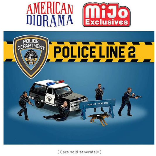 American Diorama - Police Line Figure Set #2 - AD-76497 - Mijo-Exclusive