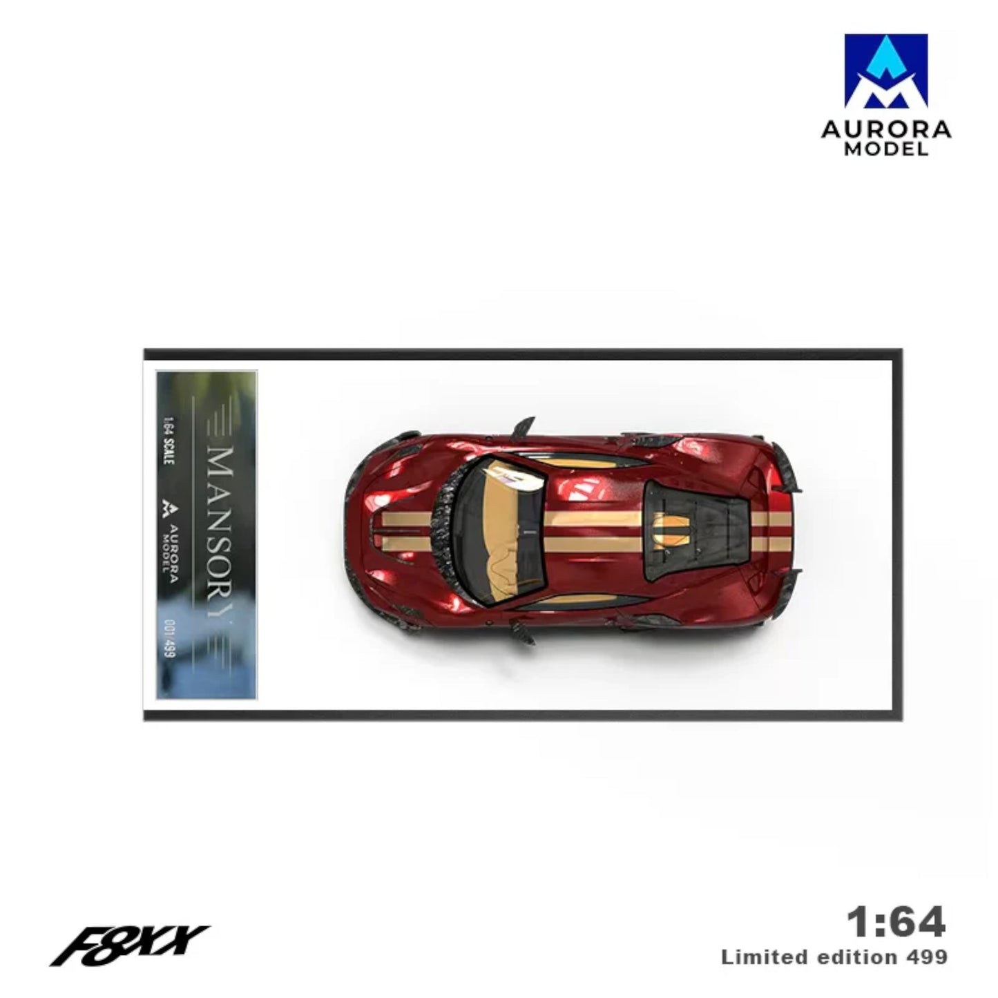Aurora Models - Ferrari F8 Tributo Mansory F8XX, metallic red - AM646508