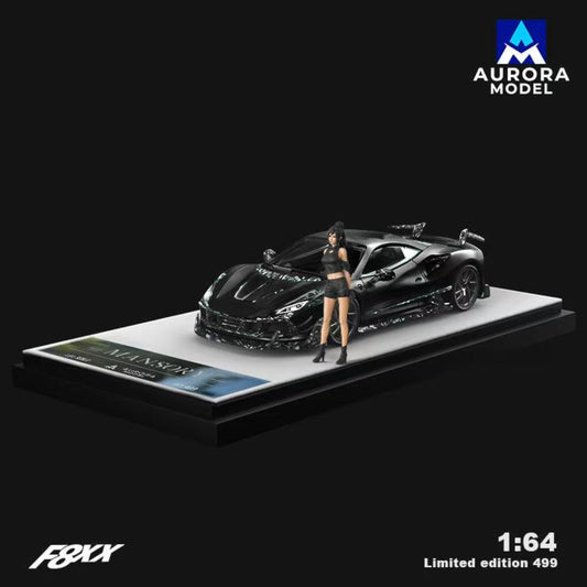 Aurora Models - Pre-Order - Ferrari F8xx Mansory, black mit Figur - AM646514-1