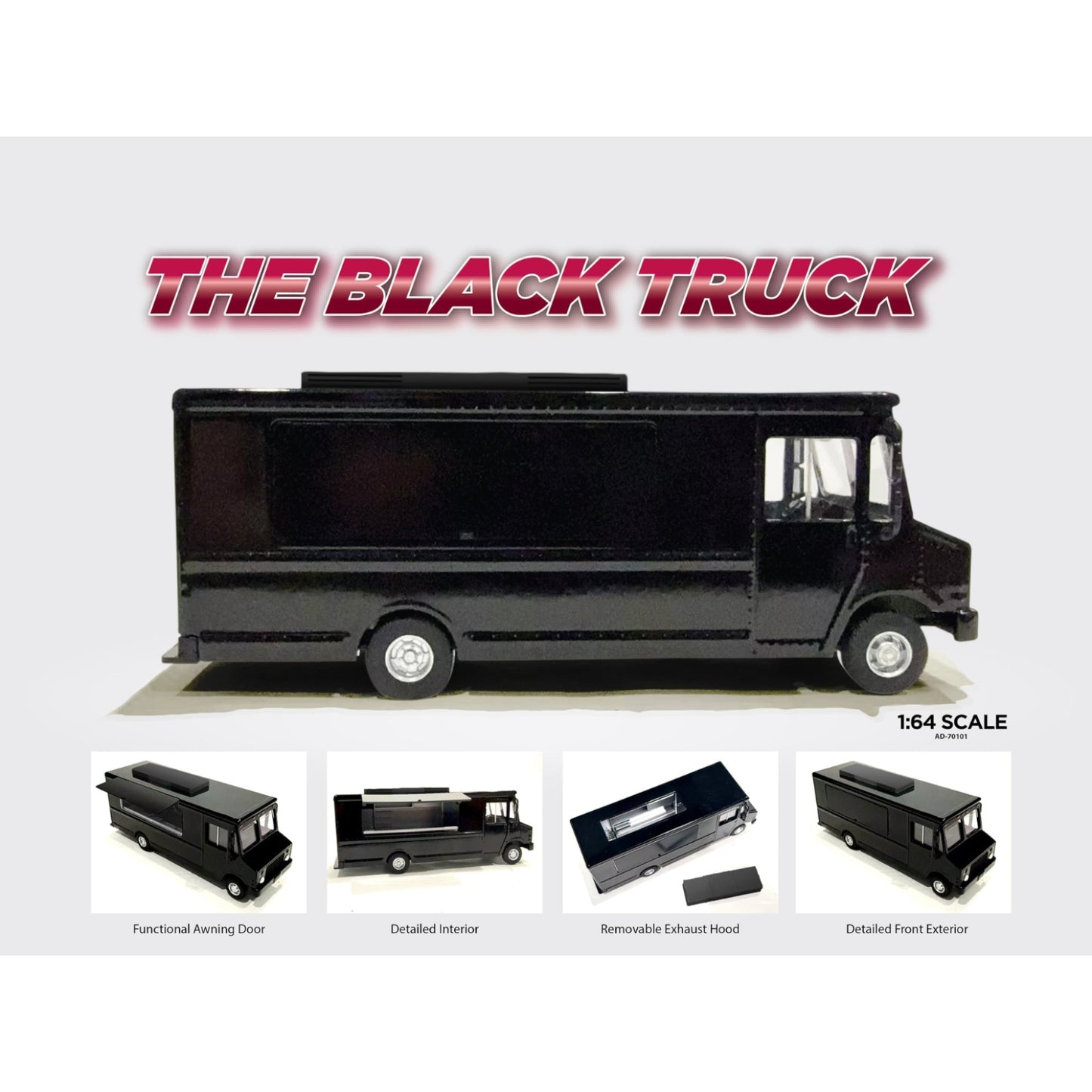 American Diorama  - Pre-Order - Food Truck - The Black Truck - AD-70201