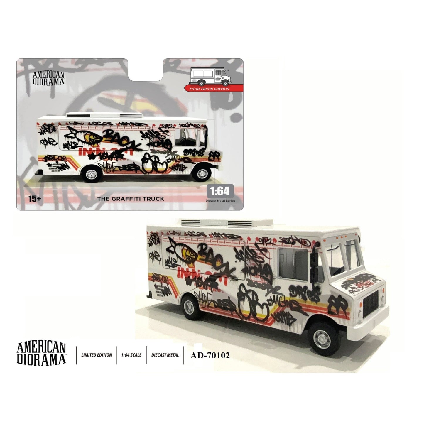 American Diorama  - Pre-Order - Food Truck - Graffiti Style - AD-70102