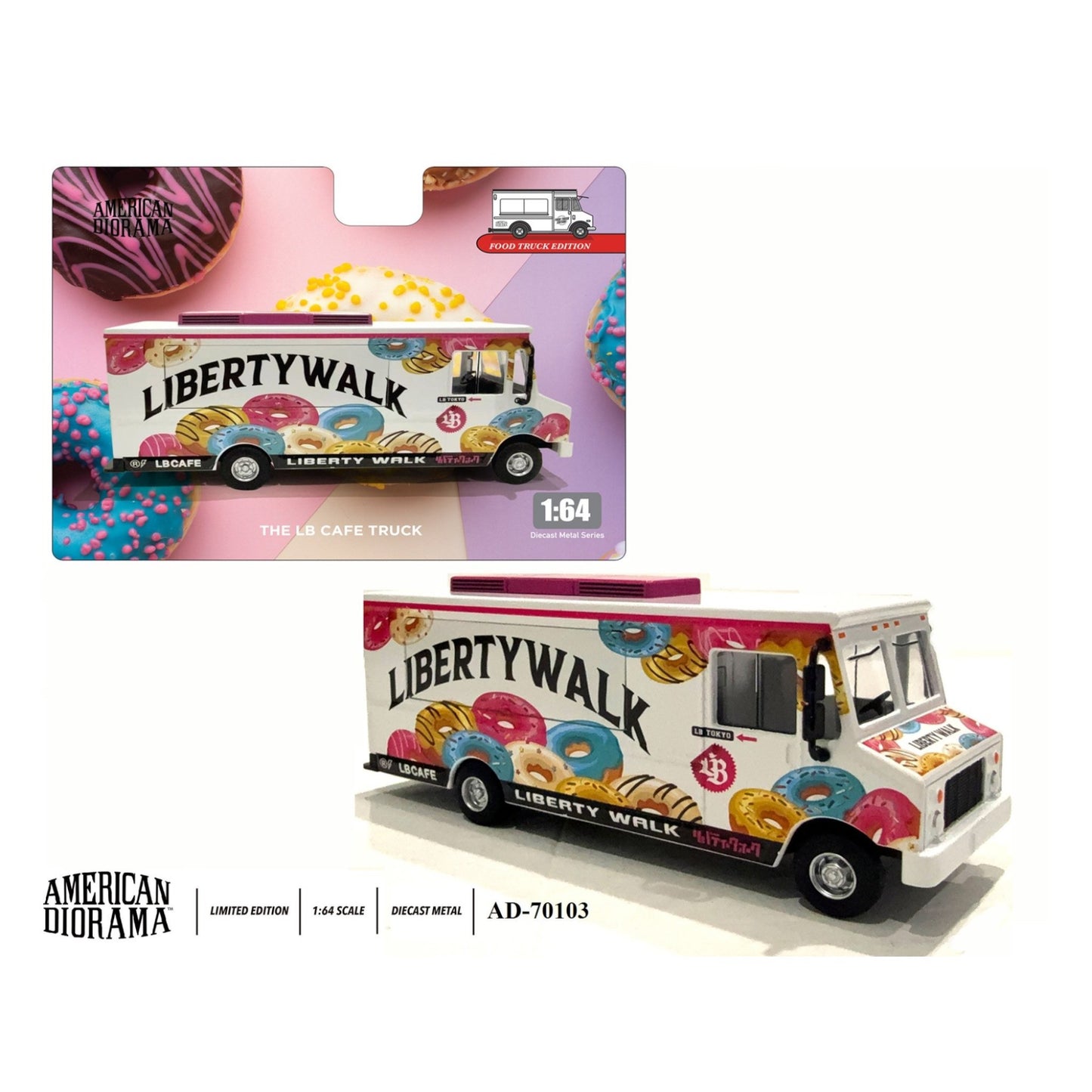 American Diorama  - Pre-Order - Food Truck - Liberty Walk Cafe - AD-70103