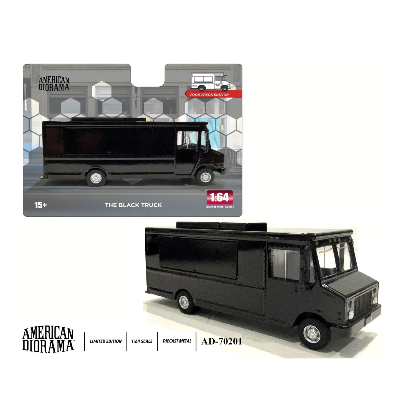 American Diorama  - Pre-Order - Food Truck - The Black Truck - AD-70201