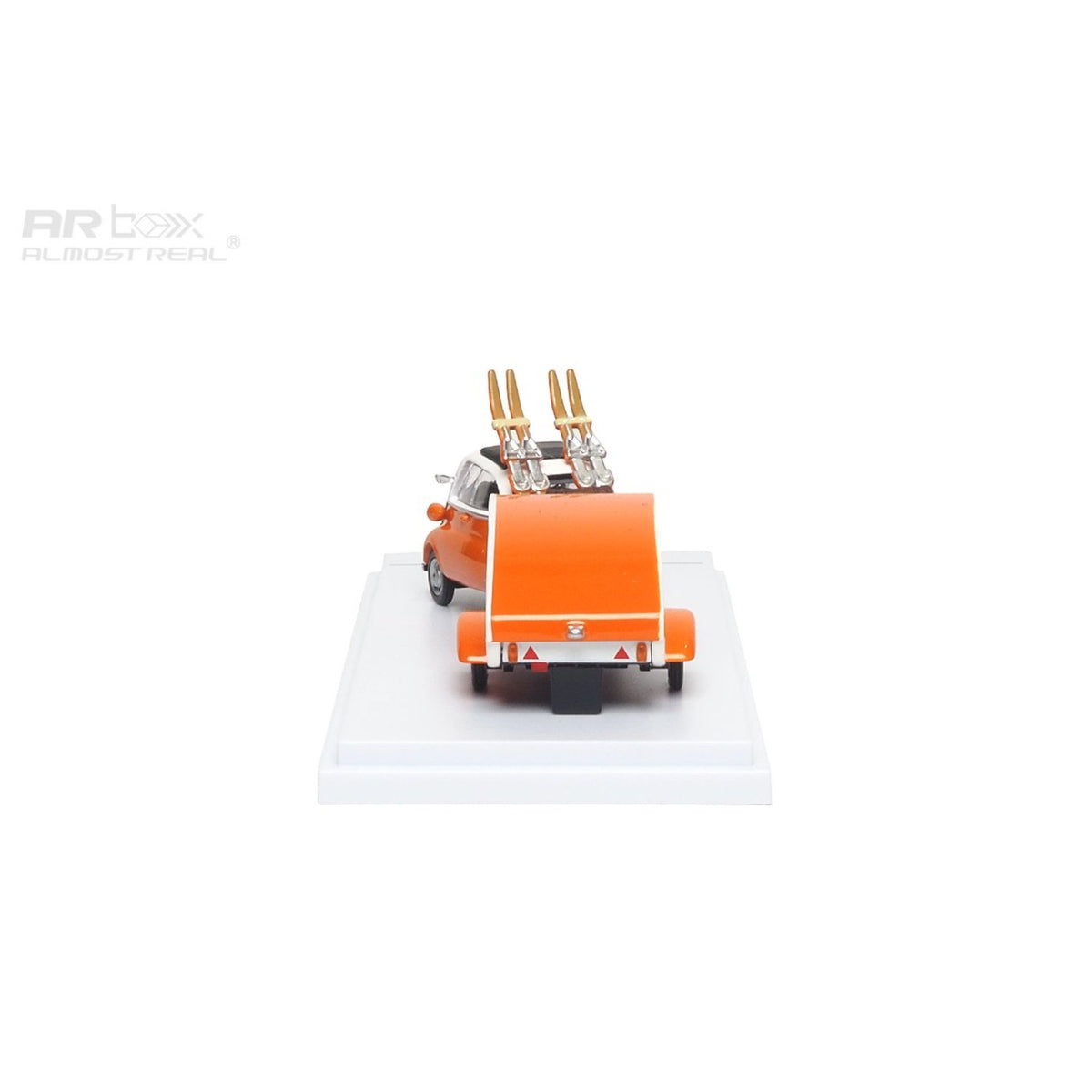 ARBOX Almost Real - Pre-Order - BMW Isetta with Ski and Trailer Set Orange - AR630301001