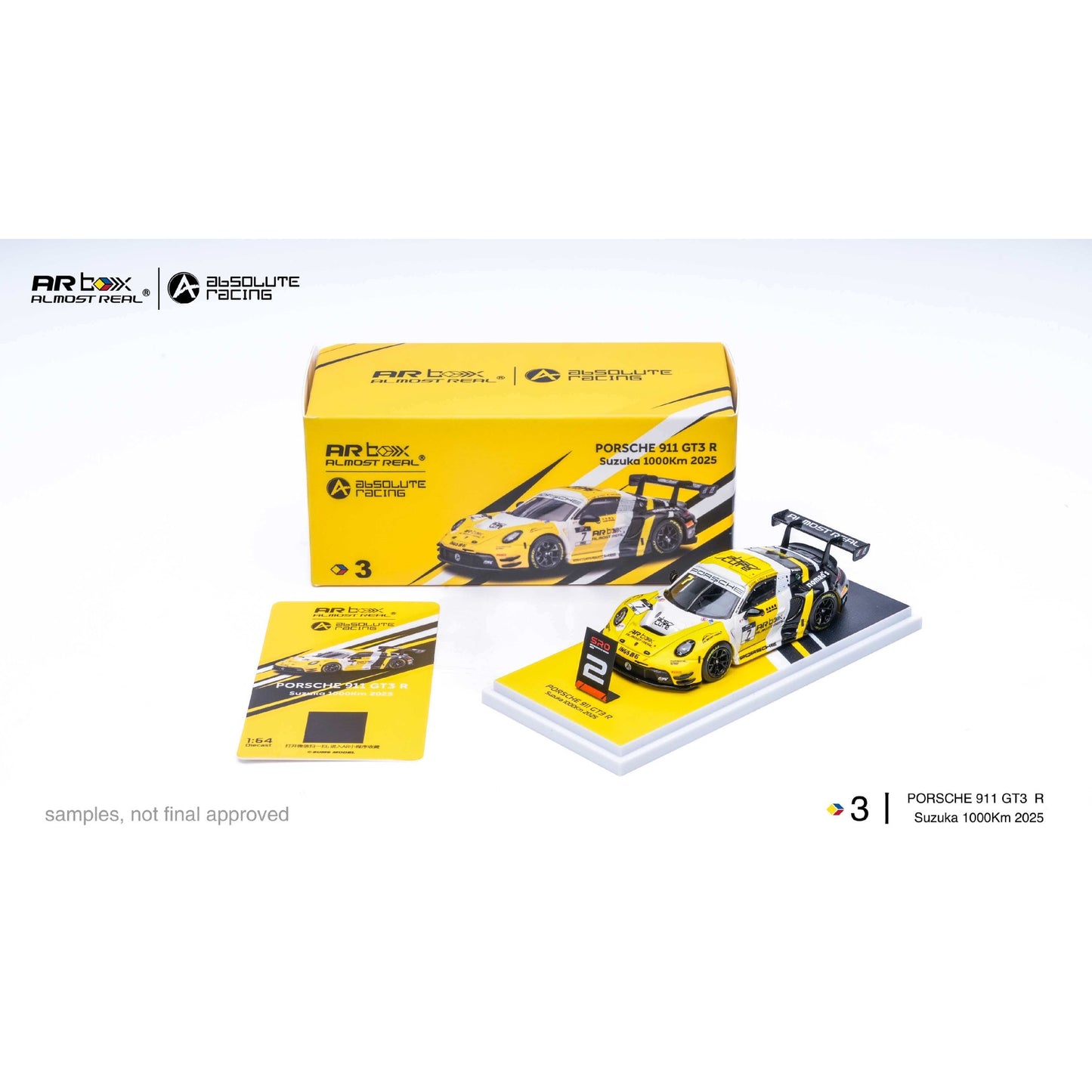 ARBox Almost Real - Pre-Order - Porsche 911 992 GT3 R #7 Absolute Racing Suzuka 1000 Km 2025"  ARB64-640001001