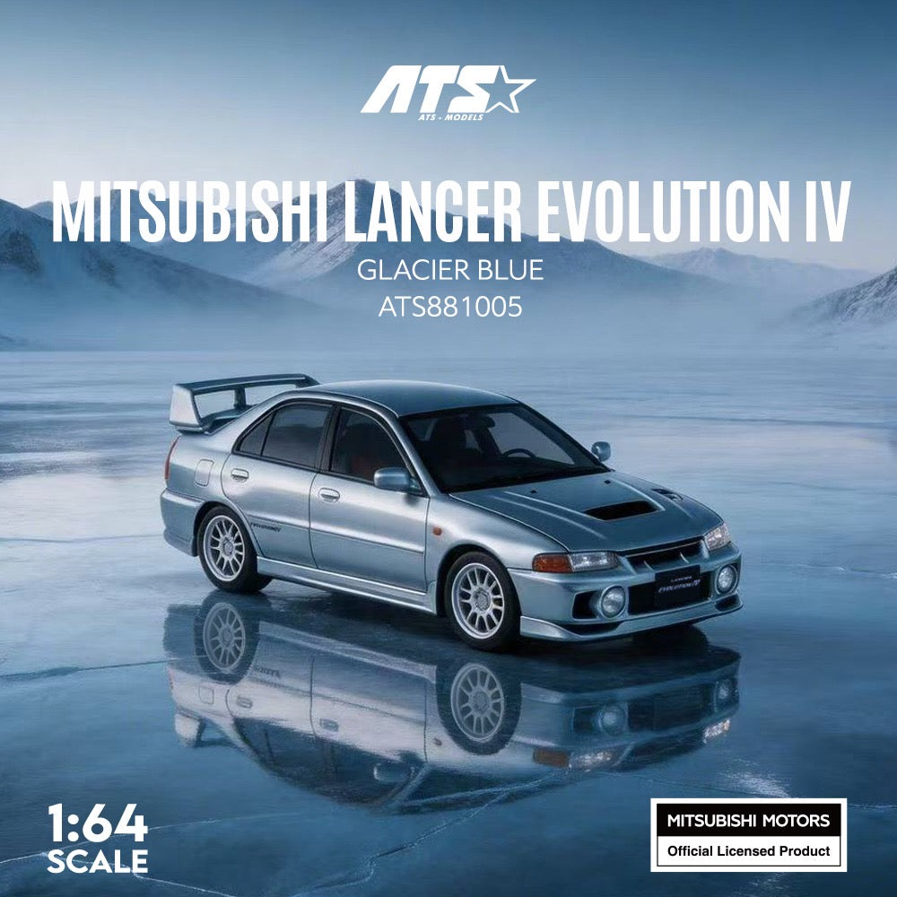 ATS Models - Pre-Order - MITSUBISHI LANCER EVOLUTION IV - Glacier Blue - ATS881005
