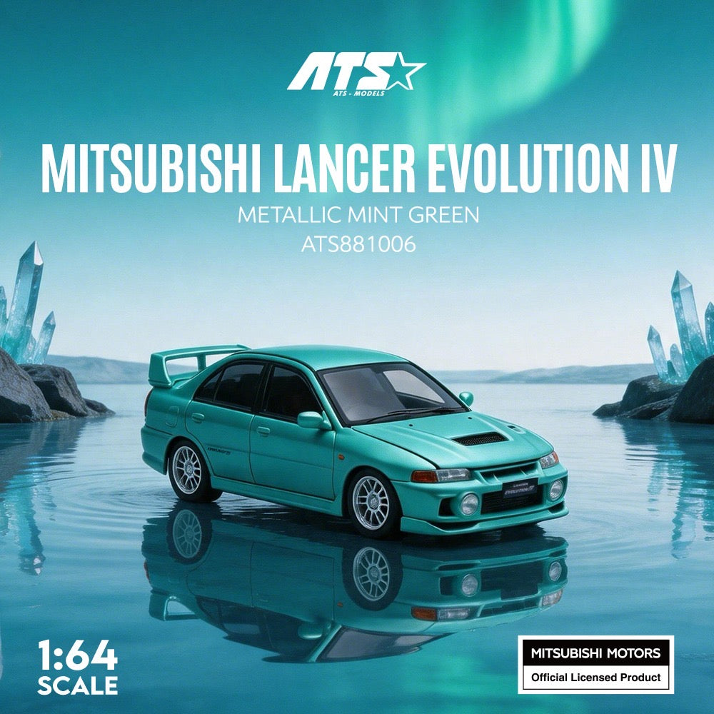 ATS Models - Pre-Order - MITSUBISHI LANCER EVOLUTION IV - Metallic Mint Green - ATS881006