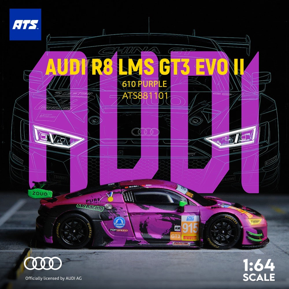 ATS Model - Pre-Order - AUDI R8 LMS GT3 EVO II - 610 purple - ATS881101