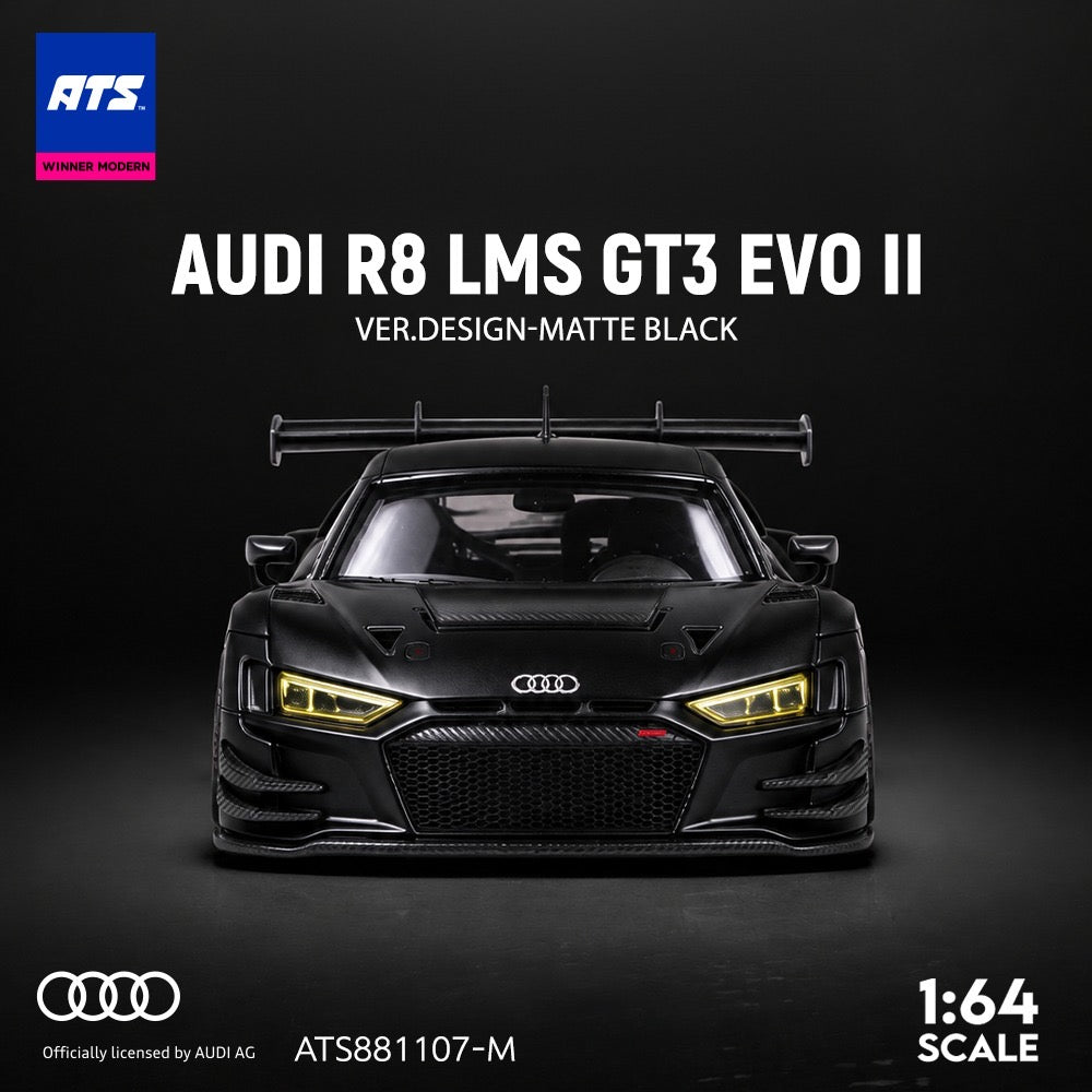 ATS Model - Pre-Order - Audi R8 LMS GT3 EVO II Designer Edition - Matte Black - ATS881107-M