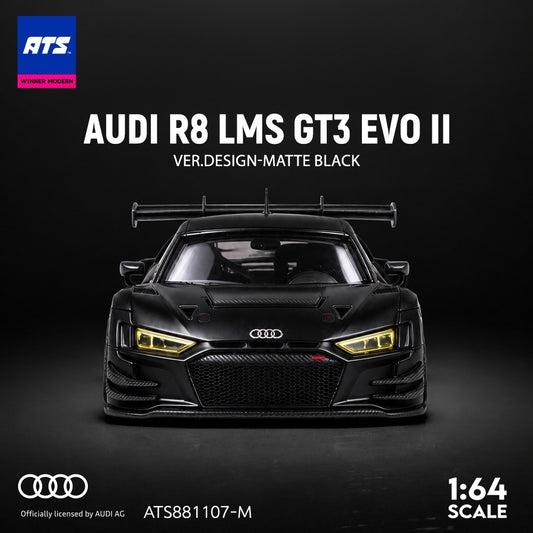 ATS Model - Pre-Order - Audi R8 LMS GT3 EVO II Designer Edition - Matte Black - ATS881107-M