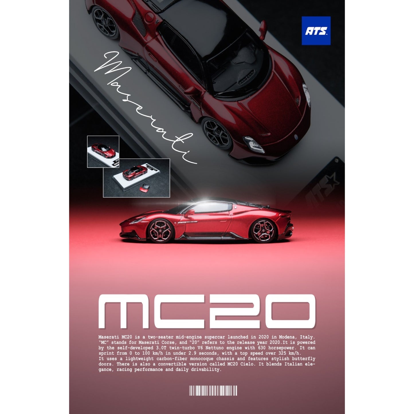 ATS Model - Pre-Order - MASERATI MC20 - Red - ATS882303