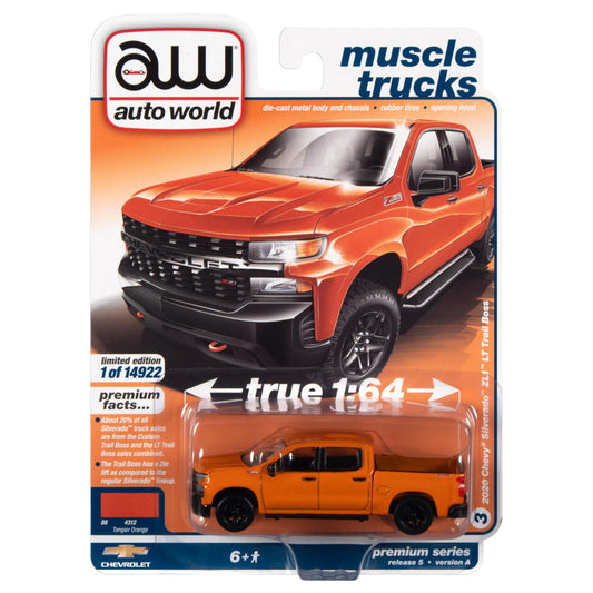 AUTO WORLD - 2020 Chevrolet Silverado Z71 LT Trail Boss orange - 1:64 - AWSP089A