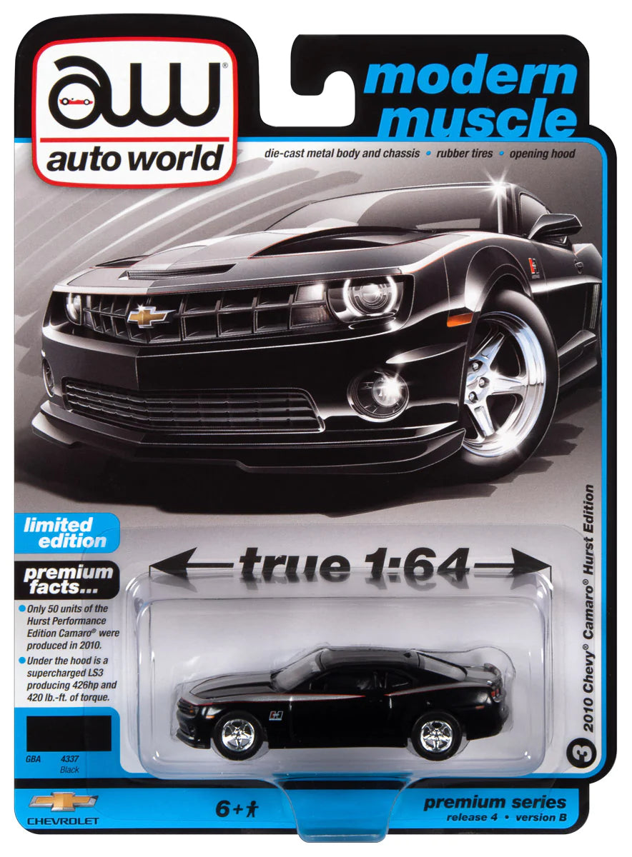 AUTO WORLD - 2010 HURST CHEVROLET CAMARO - BLACK - 1:64 - AWSP115B